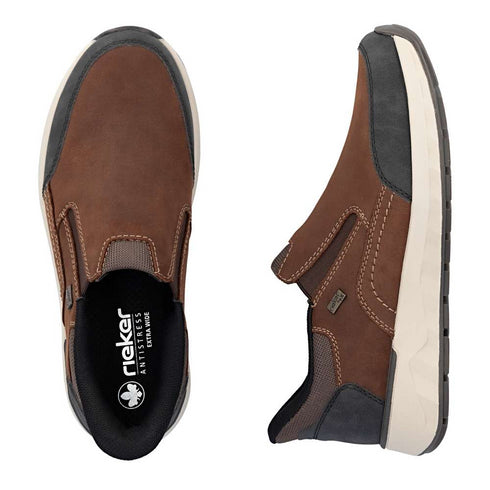 Rieker Men's Moccasins 11551-22 Brown – Comfortable Waterproof Loafers